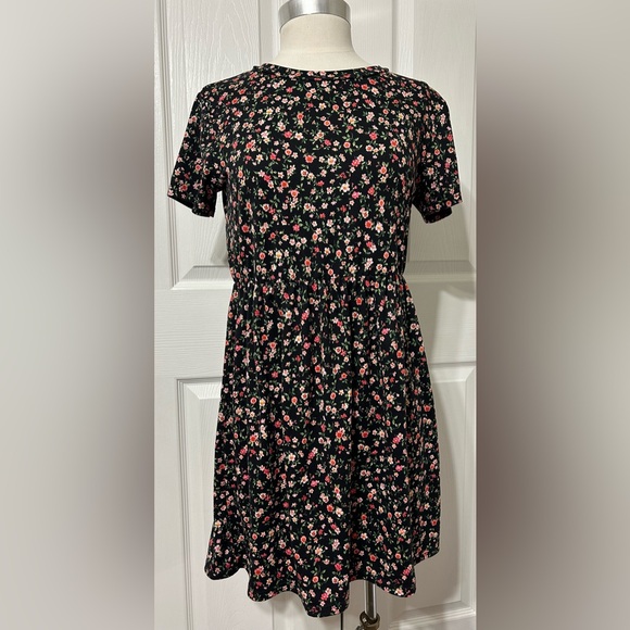 Rue21 Dresses & Skirts - rue 21 Black Floral Fit N Flare Mini Dress Size S